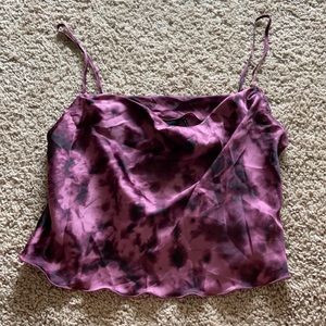 Tie dye silk top
